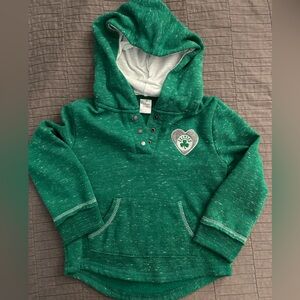 Boston Celtics Kids Youth Girls Hoodie Green soft fleece 4T